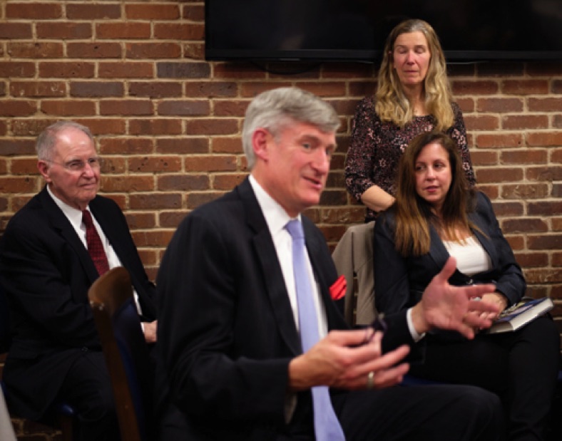 Following the talk came questions from the crowd. Here is Dr. Bill Eliason, Director of NDU Press and Editor of Joint Force Quarterly.